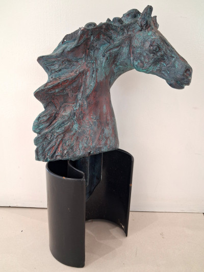 Horse Head In Blue