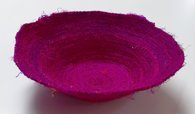 Magenta Silk String Bowl