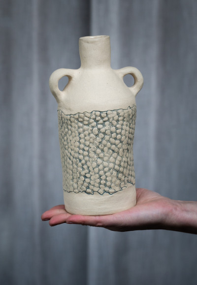 Ceramic vase with handles