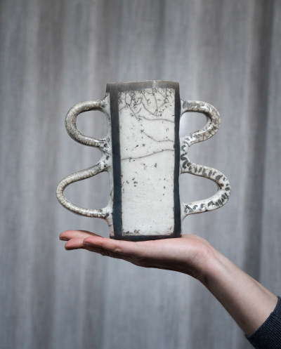 Raku fire Vase