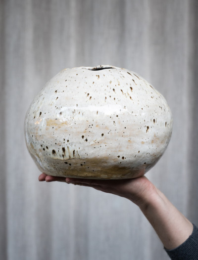 Hand coiled pot