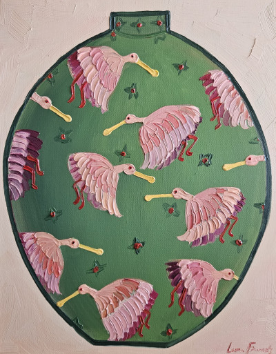 Spoonbill Vase
