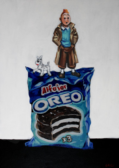 The cookie, the boy and his dog