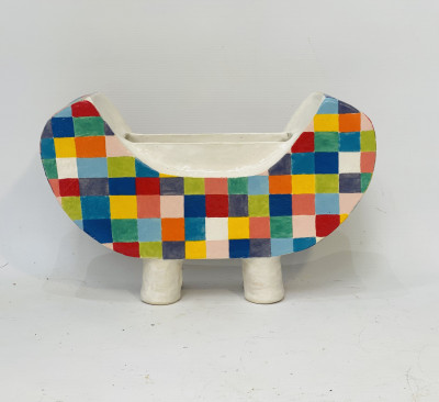 Colour Block Boat vase