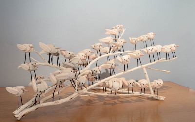 Twenty Sandpipers on a Branch