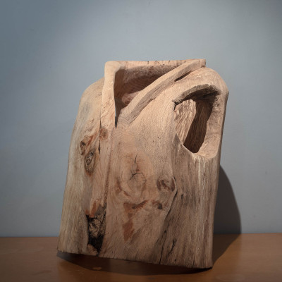 Wooden waistcoat sculpture large