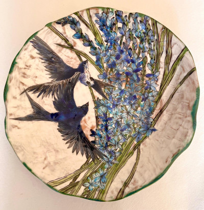 Blue Ixia and Swallow