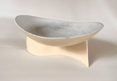 White stoneware bowl