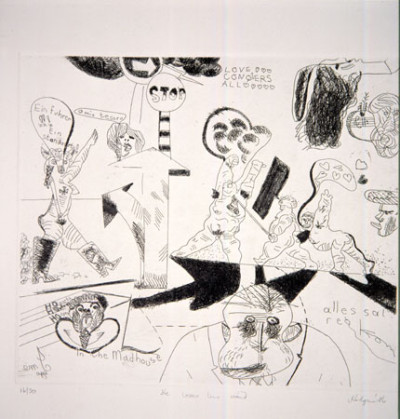 He Loses His Reason, from the portfolio: Hogarth in Johannesburg: A Rake's Progress