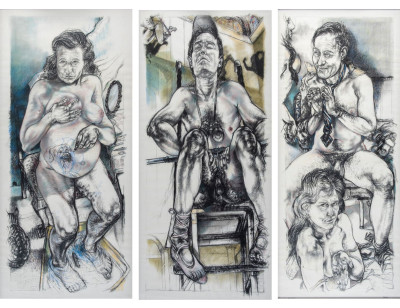 The Watching the Waiting and the Other Man's Woman triptych
