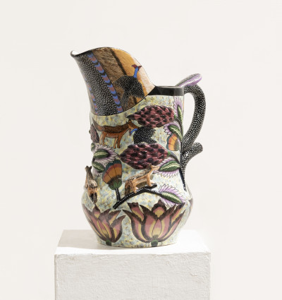 Jackal hunting guinee fowl jug