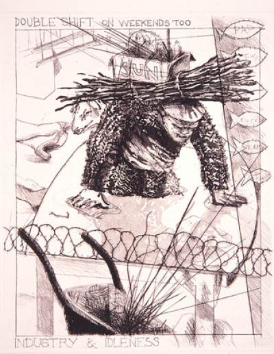 Double shift on  Weekends Too, from the portfolio: Hogarth in Johannesburg, series: Industry and Idleness