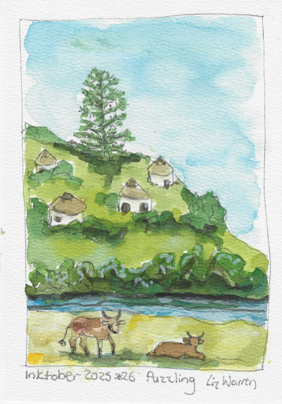 Inktober 2025 Day 26: Puzzling