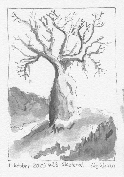 Inktober 2025 Day 28: Skeletal