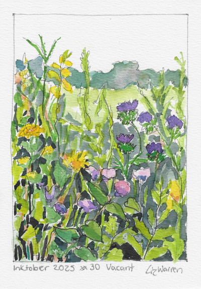 Inktober 2025 Day 30: Vacant