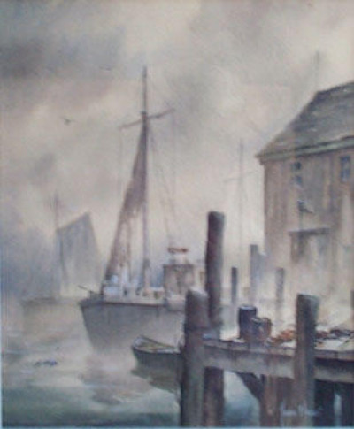 Boats at Foggy Dock